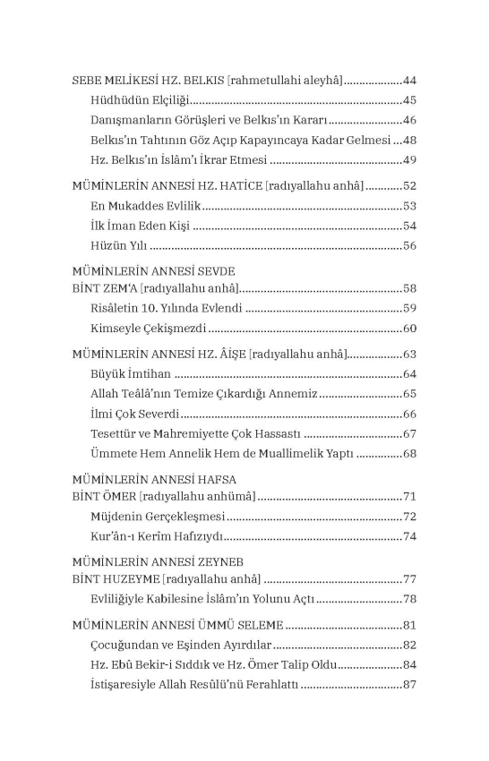 Dersler ve Hikmetlerle Müminlerin Anneleri Peygamberlerin Hanımları - 3