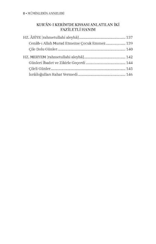 Dersler ve Hikmetlerle Müminlerin Anneleri Peygamberlerin Hanımları - 5